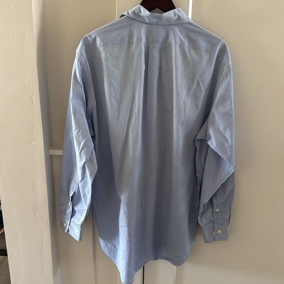 Ralph Lauren Classic Fit Men’s Size Large 16 34/35 Blue Casual Button Down Shirt - Picture 2 of 12